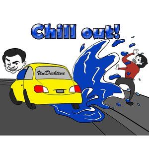 Chill Out! Splash VinDicktive Mens Grey 100% Polyester Short Sleeve T Shirt XL